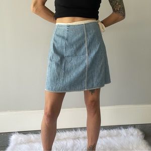 Gap Denim Cotton Wrap Skirt y2k